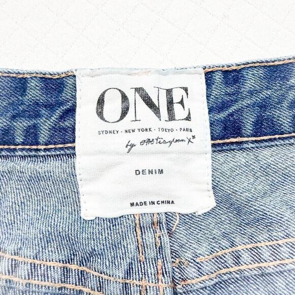 One by One Teaspon Thrashed Free Birds Low Waist Denim Jeans Size 25 - Picture 6 of 11